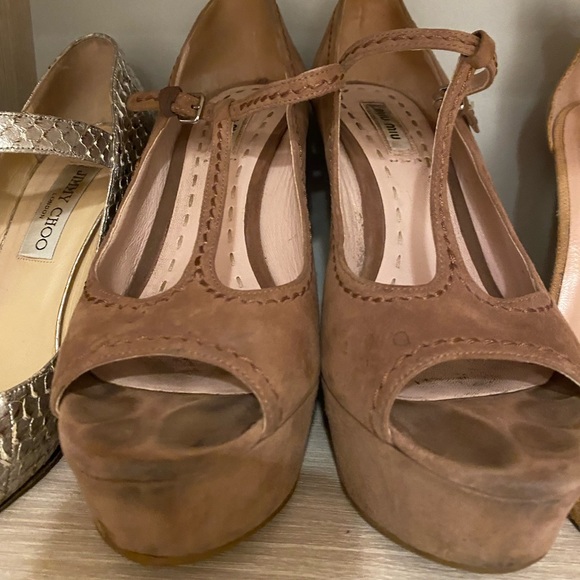 Miu miu platform wedges size 7.5 - Picture 3 of 3